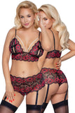 Cottelli Curves Red Black Set