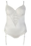 Cottelli Curves White Suspender Body | Angel Clothing