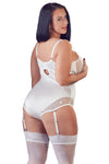 Cottelli Curves White Suspender Body | Angel Clothing