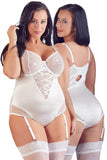 Cottelli Curves White Suspender Body (L) | Angel Clothing