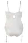 Cottelli Curves White Suspender Body | Angel Clothing