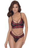Cottelli Lingerie Black Red Lingerie Set | Angel Clothing