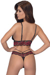 Cottelli Lingerie Black Red Lingerie Set | Angel Clothing