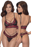 Cottelli Lingerie Black Red Lingerie Set