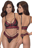 Cottelli Lingerie Black Red Lingerie Set