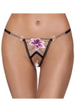 Cottelli Lingerie Rhinestone Pearl Crotchless String | Angel Clothing
