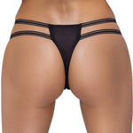 Cottelli Lingerie Rhinestone Crotchless String | Angel Clothing