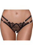 Cottelli Lingerie Rhinestone Crotchless String | Angel Clothing