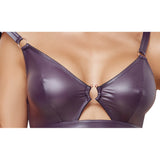 Cottelli Lingerie Purple Wetlook Set | Angel Clothing