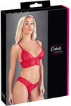 Cottelli Lingerie Red Bra and Briefs (XL) | Angel Clothing