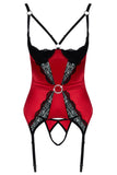 Cottelli Lingerie Red Cami Suspender | Angel Clothing