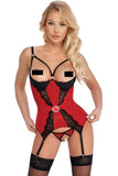 Cottelli Lingerie Red Cami Suspender | Angel Clothing