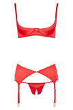 Cottelli Lingerie Red Shelf Bra Set (85C/L) | Angel Clothing