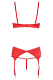 Cottelli Lingerie Red Shelf Bra Set (85C/L) | Angel Clothing