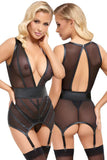 Cottelli Lingerie Suspender Basque | Angel Clothing