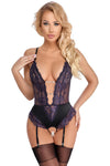 Cottelli Lingerie Super Seductive Purple Body | Angel Clothing