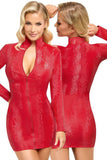 Cottelli Party Red Snakeskin Look Dress | Angel Clothing
