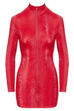Cottelli Party Red Snakeskin Look Dress | Angel Clothing