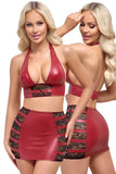 Cottelli Party Red Top and Skirt Set | Angel Clothing