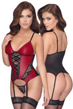 Cottelli Lingerie Red Basque | Angel Clothing