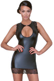 Cottelli Party Black Wetlook Dress | Angel Clothing