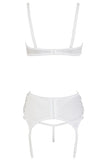 Cottelli Lingerie White Suspender Set | Angel Clothing