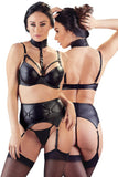 Cottelli Lingerie Wetlook Suspender Set