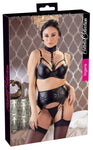 Cottelli Lingerie Wetlook Suspender Set | Angel Clothing