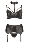 Cottelli Collection Plus Size 3-piece Wetlook Set (2XL) | Angel Clothing