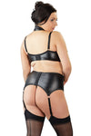 Cottelli Collection Plus Size 3-piece Wetlook Set (2XL) | Angel Clothing