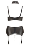 Cottelli Collection Plus Size 3-piece Wetlook Set (2XL) | Angel Clothing