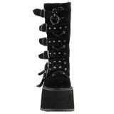 DemoniaCult DAMNED 225 Boots Black Velvet | Angel Clothing