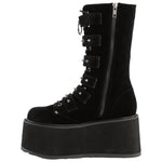 DemoniaCult DAMNED 225 Boots Black Velvet | Angel Clothing