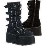 DemoniaCult DAMNED 225 Boots Black Velvet | Angel Clothing