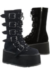 DemoniaCult DAMNED 225 Boots Black Velvet | Angel Clothing