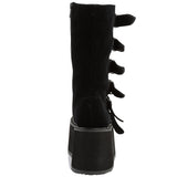 DemoniaCult DAMNED 225 Boots Black Velvet | Angel Clothing