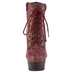 Pleaser DELIGHT 600TL 02 Boots Burgundy (UK5) | Angel Clothing