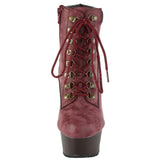 Pleaser DELIGHT 600TL 02 Boots Burgundy (UK5) | Angel Clothing