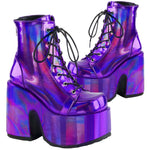 DemoniaCult CAMEL 203 Boots Purple | Angel Clothing