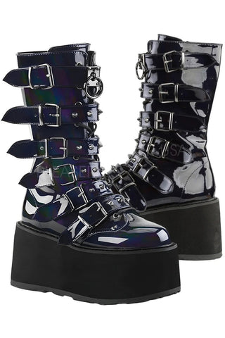 DemoniaCult DAMNED 225 Boots Hologram | Angel Clothing