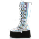 DemoniaCult DAMNED 318 Boots Silver | Angel Clothing