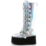 DemoniaCult DAMNED 318 Boots Silver | Angel Clothing