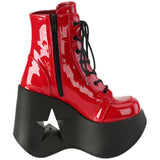 DemoniaCult Dynamite 106 Red Patent Boots | Angel Clothing