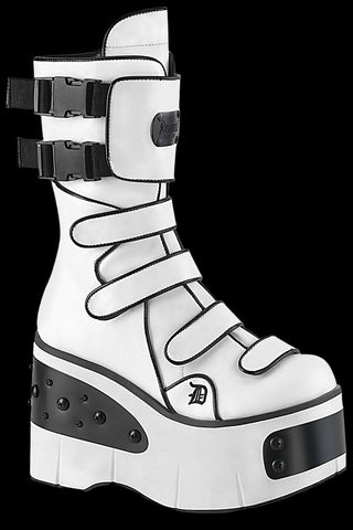 DemoniaCult KERA 108 White Boots (UK6, 8) | Angel Clothing