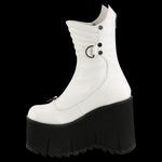 DemoniaCult KERA 130 White Boots | Angel Clothing