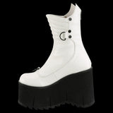 DemoniaCult KERA 130 White Boots | Angel Clothing