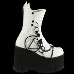DemoniaCult KERA 130 White Boots | Angel Clothing