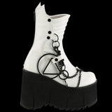 DemoniaCult KERA 130 White Boots | Angel Clothing