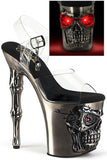 Pleaser Rapture 808-LT Shoes Pewter | Angel Clothing