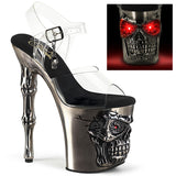 Pleaser Rapture 808-LT Shoes Pewter | Angel Clothing